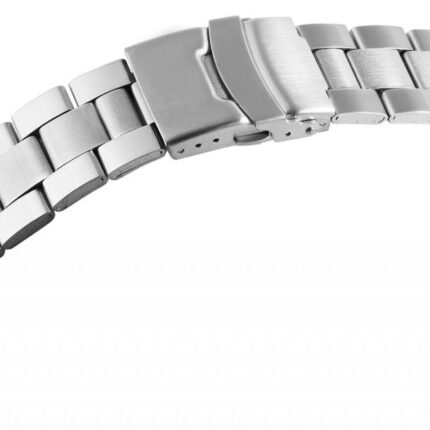 Edelstahl-Uhrenarmband, silberfarben, 18 mm - 24 mm