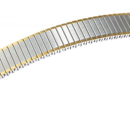 Edelstahl-Zugarmband, bicolor, 14 mm / 18 mm