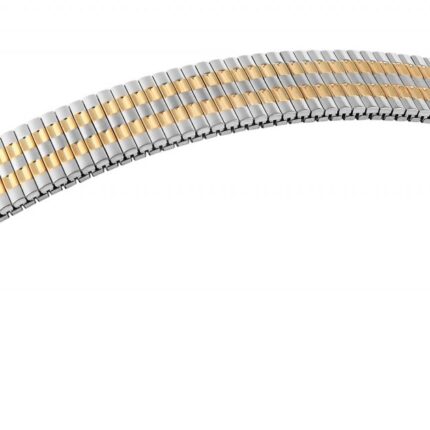 Edelstahl-Zugarmband, silber-/goldfarben, 12 mm & 18 mm