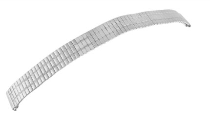 Zugarmband für Uhren aus Edelstahl, silberfarben, Anstoß flexibel: 10 - 14 mm
