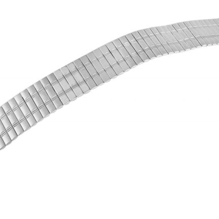 Zugarmband für Uhren aus Edelstahl, silberfarben, Anstoß flexibel: 10 - 14 mm
