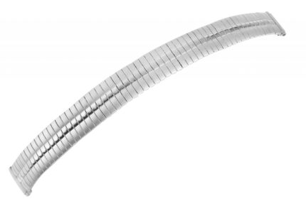 Edelstahl Zugarmband für Uhren, silberfarben, Anstoßbreite flexibel: 10 - 14 mm