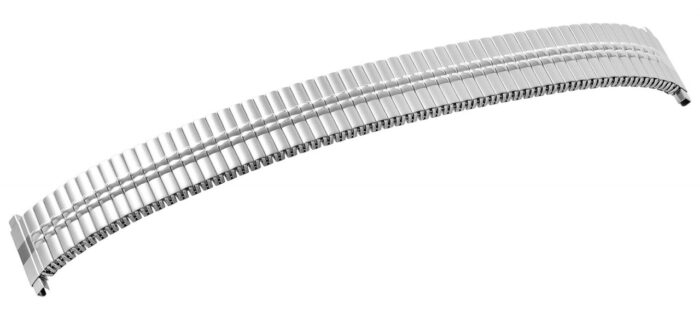 Edelstahl Zugarmband, silberfarben, 18 mm, 20 mm - Image 1