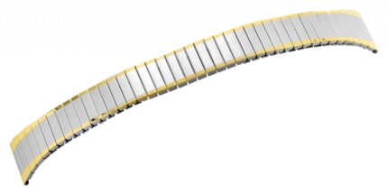 Edelstahl Zugarmband aus Edelstahl, bicolor, Gr 16 und 20 mm