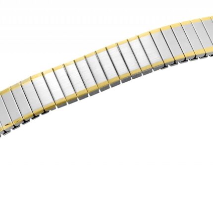 Edelstahl Zugarmband aus Edelstahl, bicolor, Gr 16 und 20 mm
