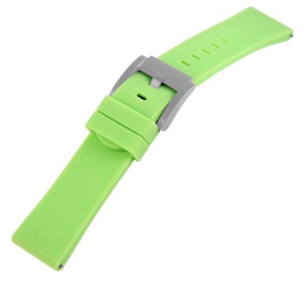 TW Steel Silikon-Uhrenarmband, hellgrün, Dornschließe, 22 mm