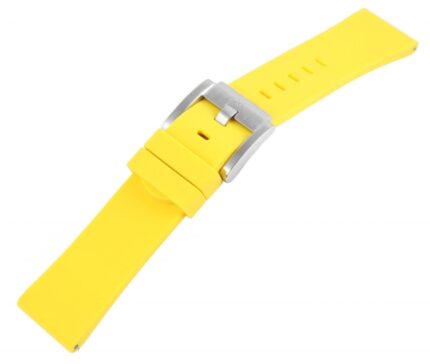 TW Steel Silikon-Uhrenarmband, gelb, Dornschließe, 22 mm