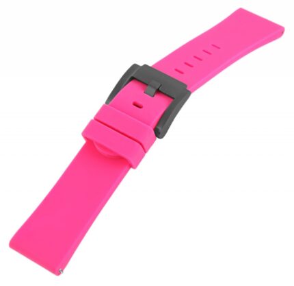 TW Steel Silikon-Uhrenarmband, pink, Dornschließe, 22 mm