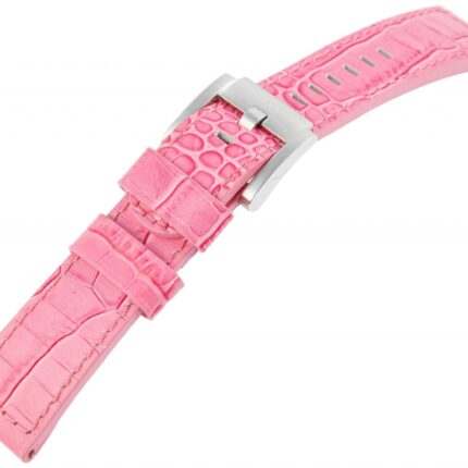 TW-Steel Echtleder-Uhrenarmband, rosa, 22 mm