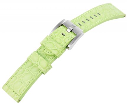 TW-Steel Echtleder-Uhrenarmband, hellgrün, 22 mm