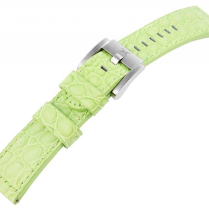 TW-Steel Echtleder-Uhrenarmband, hellgrün, 22 mm