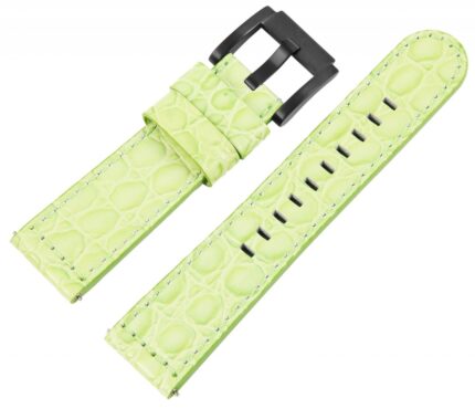 TW-Steel Echtleder-Uhrenarmband, hellgrün, 22 mm