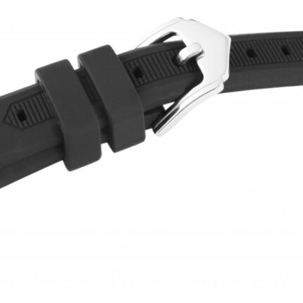 Silikon-Uhrenarmband, schwarz, Dornschließe, 12 mm - 28 mm