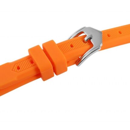 Silikon-Uhrenarmband, orange, Dornschließe, 12 mm - 28 mm