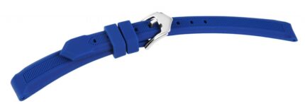Silikon-Uhrenarmband, blau, Dornschieße, 12 mm - 28 mm