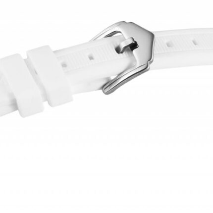 Silikon-Uhrenarmband, weiß, Dornschließe, 12 mm - 28 mm