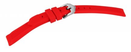 Silikon-Uhrenarmband, rot, Dornschließe, 12 mm - 28 mm