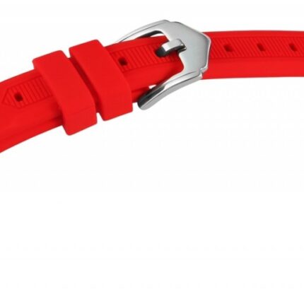 Silikon-Uhrenarmband, rot, Dornschließe, 12 mm - 28 mm