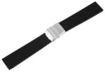 Silikon-Uhrenarmband, schwarz, Faltschließe, 20 mm - 24 mm - Image 2