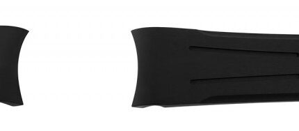 FKM Kautschuk-Uhrenarmband, Dornschließe, 20 - 22 mm, schwarz, (FKM= Fluorela...