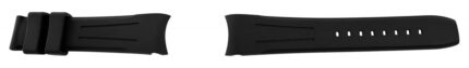 FKM Kautschuk-Uhrenarmband, Dornschließe, 20 - 22 mm, schwarz, (FKM= Fluorela...