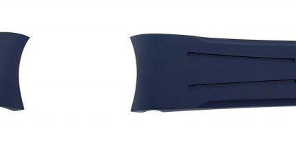 FKM Kautschuk-Uhrenarmband, Dornschließe, 20 - 22 mm, dunkelblau, (FKM= Fluor...