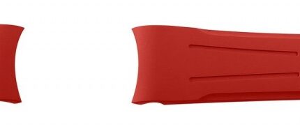 FKM Kautschuk-Uhrenarmband, Dornschließe, 20 - 22 mm, rot, (FKM= Fluorelastom...