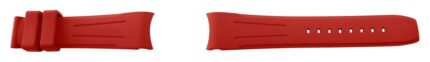 FKM Kautschuk-Uhrenarmband, Dornschließe, 20 - 22 mm, rot, (FKM= Fluorelastom...