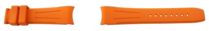 FKM Kautschuk-Uhrenarmband, Dornschließe, 20 - 22 mm, orange, (FKM= Fluorelas...