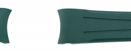 FKM Kautschuk-Uhrenarmband, Dornschließe, 20 - 22 mm, dunkelgrün, (FKM= Fluor...