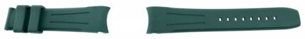 FKM Kautschuk-Uhrenarmband, Dornschließe, 20 - 22 mm, dunkelgrün, (FKM= Fluor...