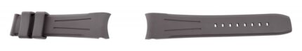 FKM Kautschuk-Uhrenarmband, Dornschließe, 20 - 22 mm, grau, (FKM= Fluorelasto...