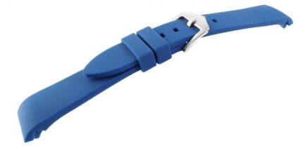 Silikon Uhrenarmband, Dornschließe, blau, 18 - 24 mm