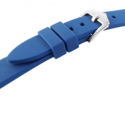 Silikon Uhrenarmband, Dornschließe, blau, 18 - 24 mm