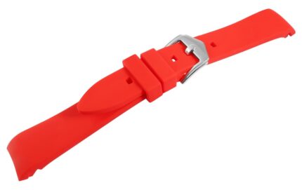 Silikon Uhrenarmband, Dornschließe, rot, 18 - 24 mm