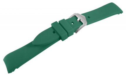 Silikon Uhrenarmband, Dornschließe, grün, 18 - 24 mm