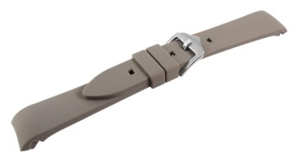 Silikon Uhrenarmband, Dornschließe, grau, 18 - 24 mm