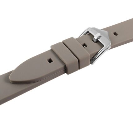 Silikon Uhrenarmband, Dornschließe, grau, 18 - 24 mm