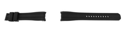 Schnellwechselarmband für Uhren, Silikon, Dornschließe, schwarz/weiß, 18 - 22 mm