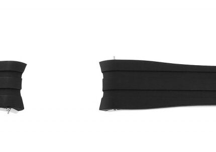 Schnellwechselarmband für Uhren, Silikon, Dornschließe, schwarz/weiß, 18 - 22 mm