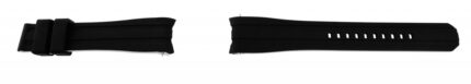Schnellwechselarmband für Uhren, Silikon, Dornschließe, schwarz/grau, 18 - 22 mm