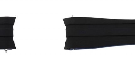 Schnellwechselarmband für Uhren, Silikon, Dornschließe, schwarz/blau, 18 - 22 mm
