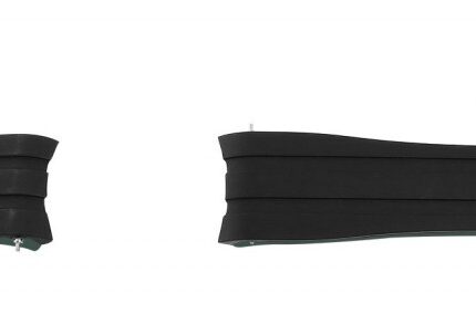 Schnellwechselarmband für Uhren, Silikon, Dornschließe, schwarz/grün, 18 - 22 mm