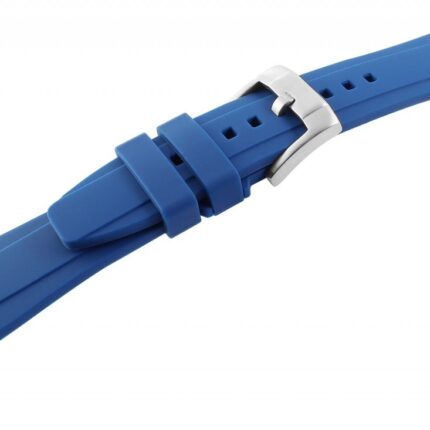 Silikon Uhrenarmband, Dornschließe, blau, 20 & 22 mm