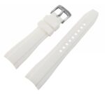 Silikon Uhrenarmband, Dornschließe, weiß, 20 & 22 mm - Image 2