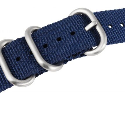 Nylon-Uhrenarmband, blau, Dornschließe, 20 mm / 22 mm