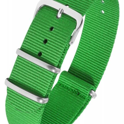 Nylon-Uhrenarmband, grün, Dornschließe, 14 mm - 22 mm