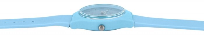 Q&Q Unisexuhr, Kunststoff, Silikonarmband, Datum, hellblau, 10 Bar, Ø 39 mm - Image 2
