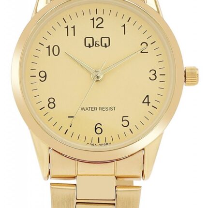 Q&Q Stainless Steel Gold Band Watch 3ATM (Women's) C09A-009PY