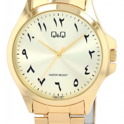 Q&Q Stainless Steel Gold Band Watch 3ATM (Women's) C36A-018PY